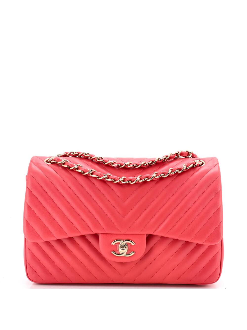 Chanel Classic Double Flap Bag Chevron #350847C47B